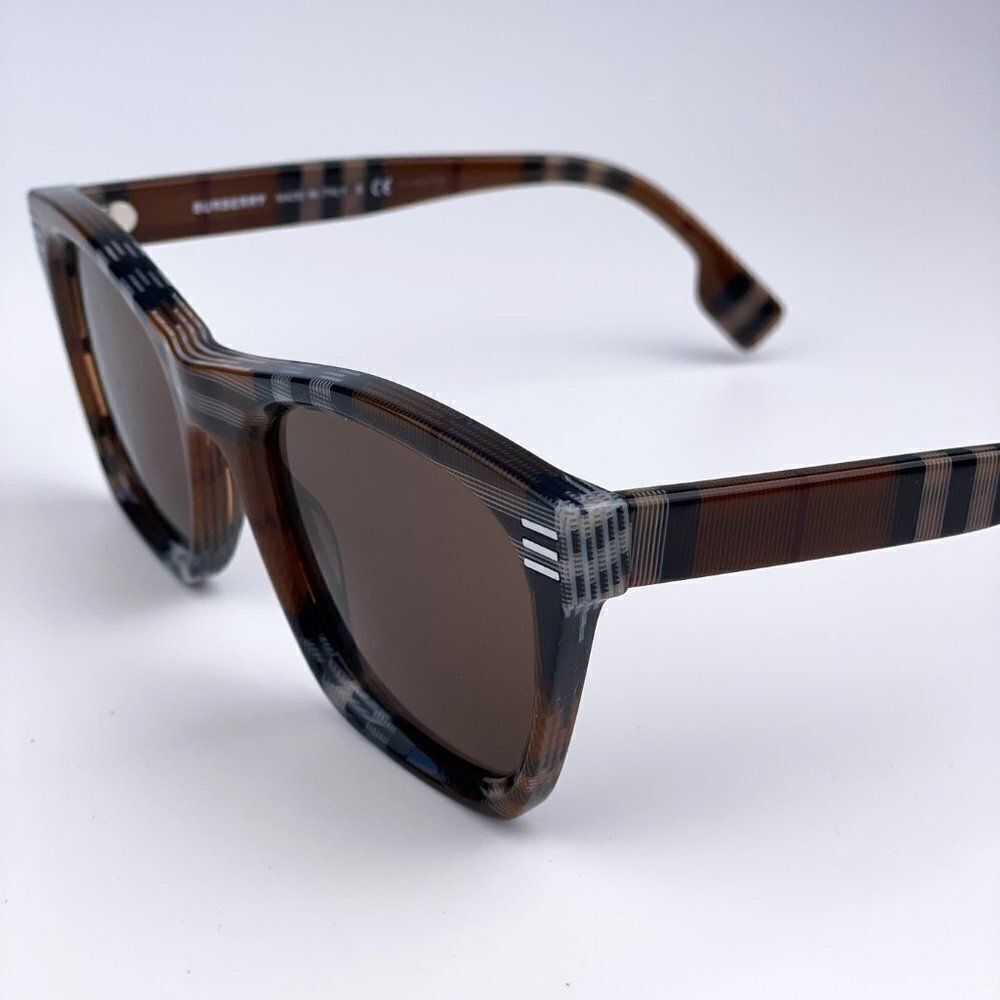 SALE! NEW Burberry BE4348 Cooper 396673 Brown Check Square Unisex Sunglasses - Picture 4 of 11